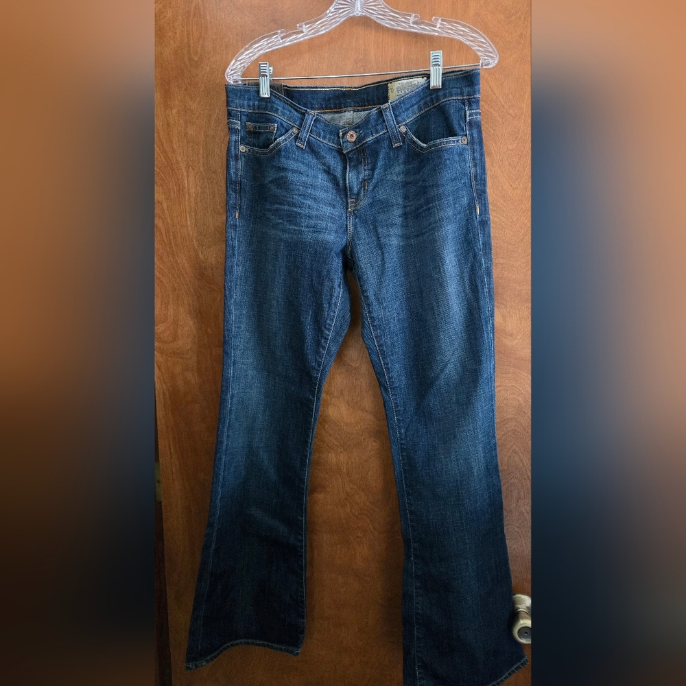 1969 Classic Blue Boot Cut Jeans with Natural Fading